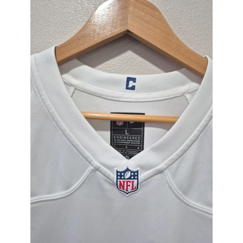 NWOT Nike NFL Indianapolis Colts Jersey Men's Large‎ White Blue Football